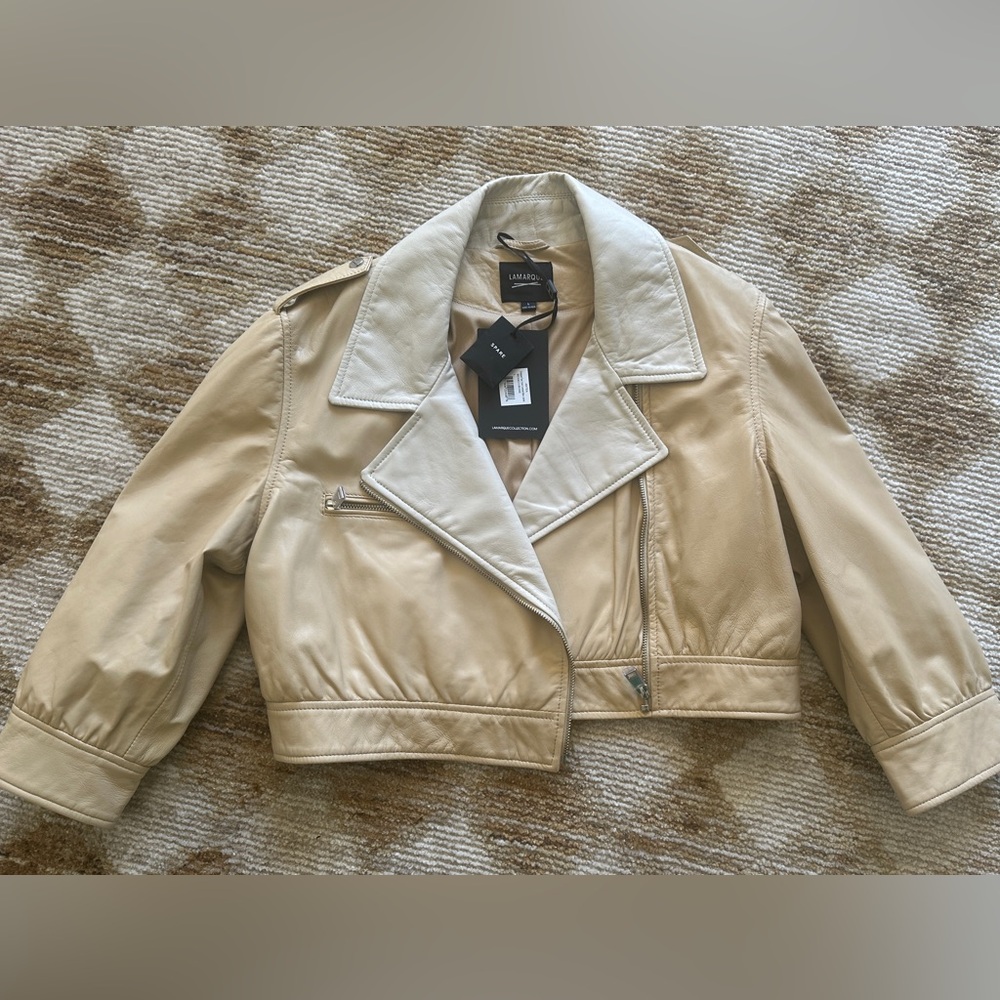 Lamarque Antea Cropped Biker Jacket